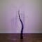 7ft. Pre-Lit Artificial Halloween Black Willow Tree with 600 Purple and Orange Dual Color LED Lights